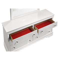 Iphigenia Modern Style 6- Drawer Dresser Made with Wood in White(Only Dresser)
