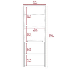 Legend Bathroom Cabinet, Two Interior Shelves, Two External Shelves, Single Door Cabinet -Black