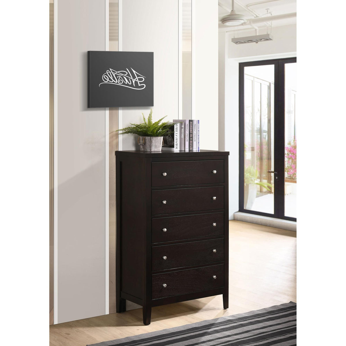 Dionysus Warm Brown 5-Drawer Chest