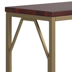 Record - Metal and Wood Accent Table - Cognac