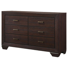 Aeneas Dark Cocoa 6-drawer Dresser