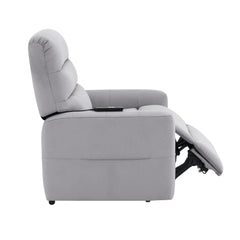 Log Gray Leather Aire Power Motion Recliner w/Lift