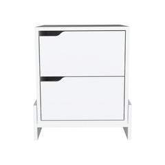 Vertex Nightstand, Bedside Table with 2-Drawers