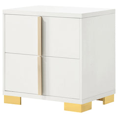 Treasury White 2-drawer Nightstand