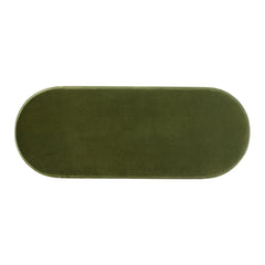 Tale 49" Upholstered Oval Storage Bench, Olive Green Performance Velvet