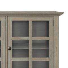 Eternity 62 inch Wide Solid Wood Wide Storage Cabinet in Distressed Grey