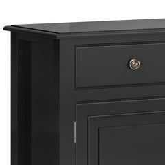 Celestia Solid Wood Entryway Storage Cabinet in Black