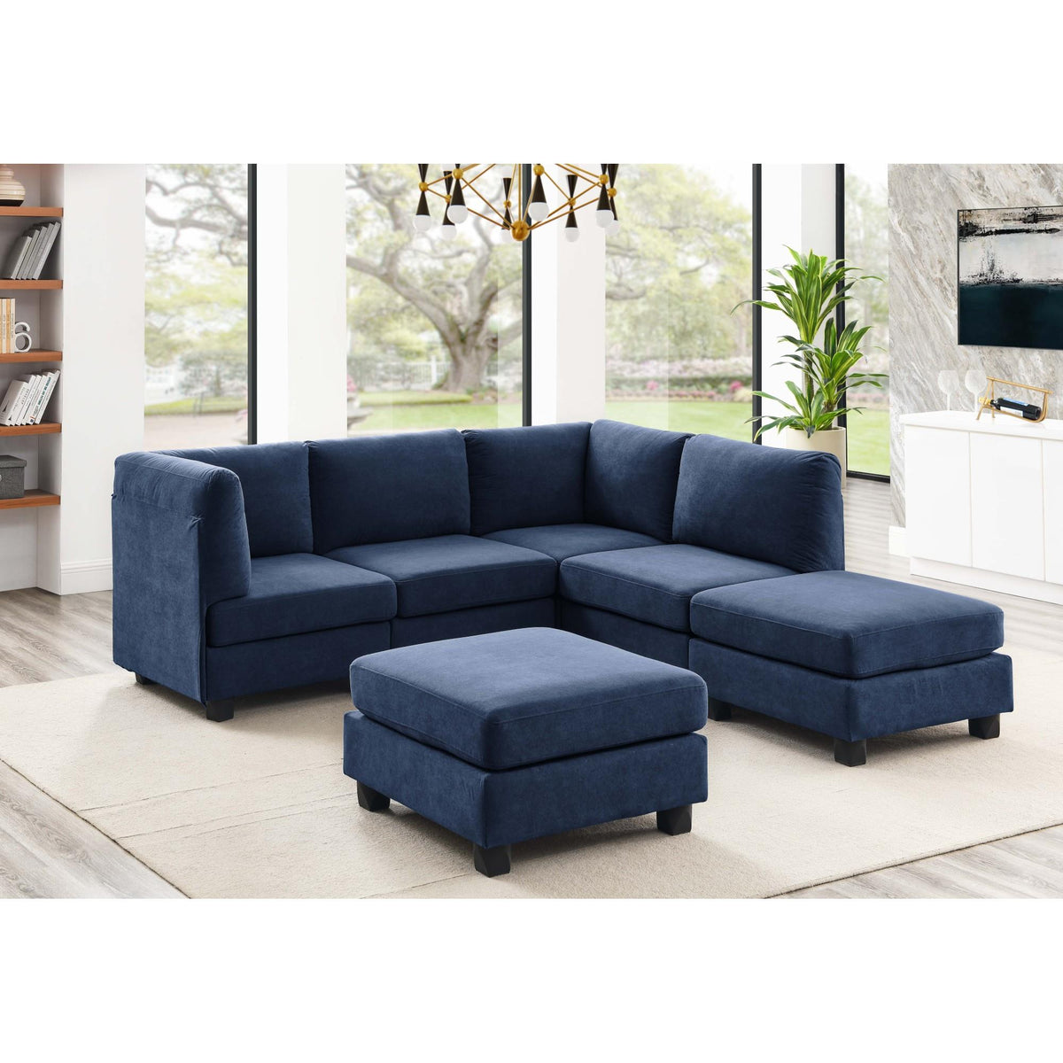 Polyester Upholstered Modular Sectional