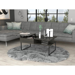 Ares Espresso and Onyx 1-Shelf Lift Top Coffee Table