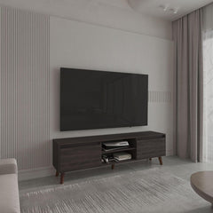 Jason TV Stand with Open Shelves, Two Storage Shelves For Media Storage and Entertainment Console, Perfect for Living Room or Bedroom