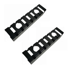 2PC Metal under desk table mount cable management rack ventilation and cord control slots Black