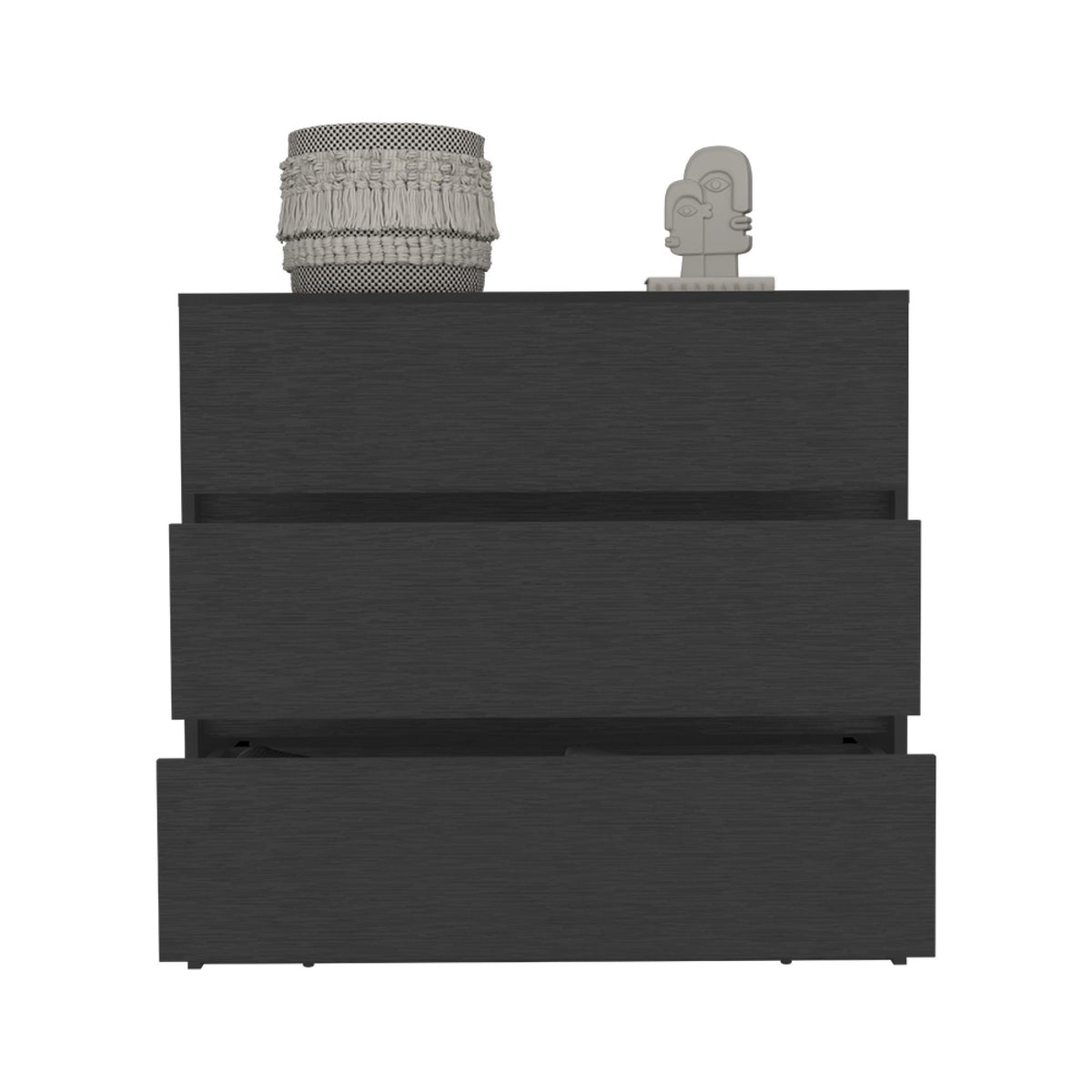 Dresser Maldus, Three drawers, Black Wengue Finish