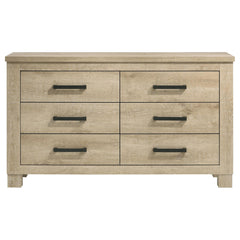 Poem Weathered Oak 6-drawer Bedroom Dresser