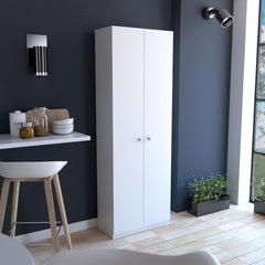 Valhalla Cabinet 71" H, Two Doors, Five Internal Shelves, White