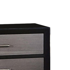 Contemporary Style Wooden Night Stand In Black and Gray