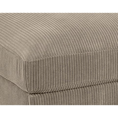Corduroy Upholstered Rectangle Ottoman