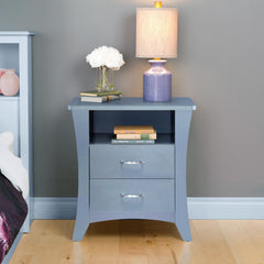 Iphigenia Nightstand with 2 Drawers and Open Shelving