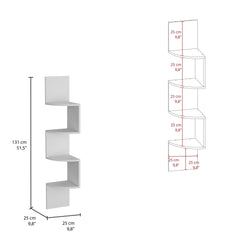 Theseus Corner Shelf, Modern Full-Wall Design with Multiple Shelving
