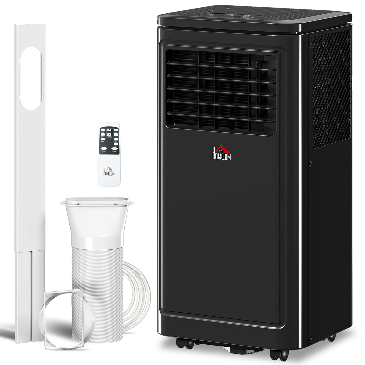 8,000 BTU Portable Air Conditioner Fan w/ Remote for Rooms Up to 344 Sq. Ft., Evaporative Cooler AC Unit Black