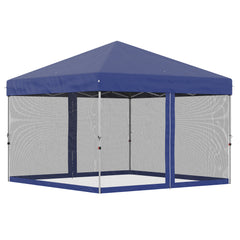 10' x 10' Pop Up Canopy Tent, Tents for Parties with Wheeled Carry Bag, Screen House Room, Height Adjustable Portable Gazebo, for Outdoor, Garden, Patio, Blue