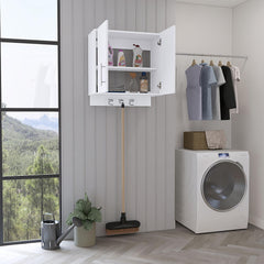 Wall Storage Cabinet Alikuri, Four Cabinets, White Finish