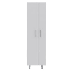 Oasis Cleaning Cabinet, Double Door Cabinet, Four Legs, Five Shelves -White