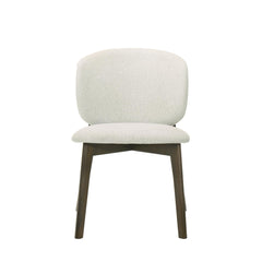 Demeter Gray Chenille & Walnut Side Chair (Set of 2)
