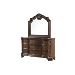 Traditional Style Mirror Made with Wood frame in Walnut