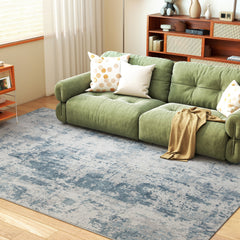 Area Rug 8x10, Machine Washable Rug, Non-Slip Modern Abstract Floor Carpet for Living Room, Bedroom, Dining Room, Blue