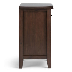 Demeter 24 inch Wide Solid Wood Bedside Table in Russet Brown