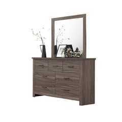 Natural Finish Striking Wooden 1pc Dresser Drawers Storage bedroom Furniture