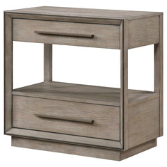 Jupiter Taupe Oak 2-drawers Nightstand