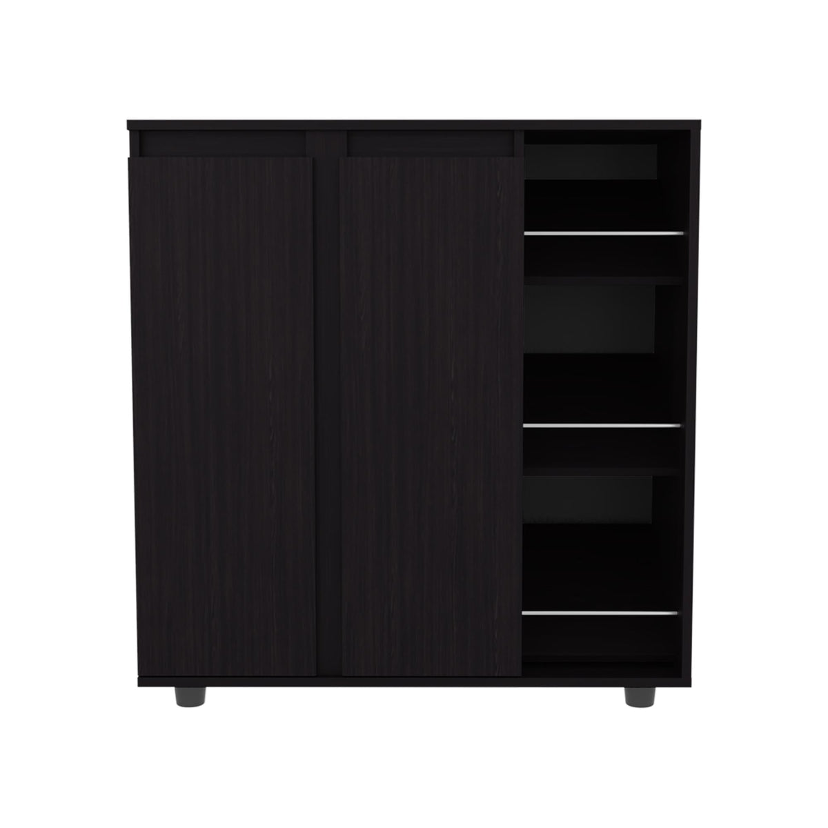 Paris Shoe Rack with 3 Side Tiers, Compact Storage for Shoes, Boots, and Accessories Organizer