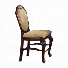 Epimetheus De Ville Fabric & Espresso Finish Counter Height Chair (Set of 2)