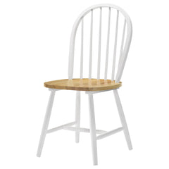 Natural Brown and White Spindle Back Side Chairs (Set of 4)