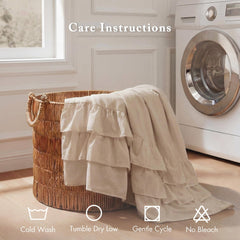 1- Piece 72x72" Ruffled Shower Curtain