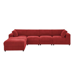 Corduroy Reversible Modular Sectional
