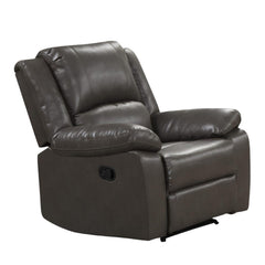 Transitional Style 1pc Glider Recliner Pillow Top Arms Gray Finish Primary Living Room