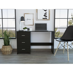 Classic 3 Drawers Writing Desk -Black