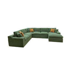 Coffee-Bean Like Upholstered Full Compressed Sectional