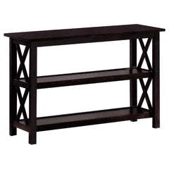 Poem Merlot Sofa Table with 2-shelf