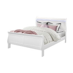 SHOWCASE WHITE QUEEN BED WITH LED