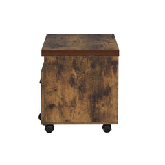 Museum Weathered Oak & Black Finish File Cabinet