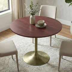 Display Round Dining Table in Walnut