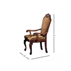 Epimetheus De Ville Fabric & Cherry Arm Chair (Set of 2)