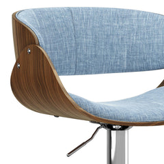 Hephaestus - Adjustable Swivel Bar Stool - Denim Blue