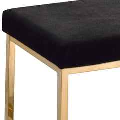 Electra Black Fabric & Champagne Finish Bench