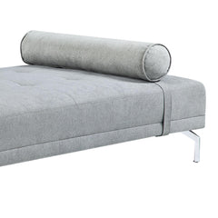 Summit Gray Melange Velvet Sofa Bed W/Pillow