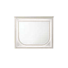 Demeter Pearl White Finish Mirror w/LED