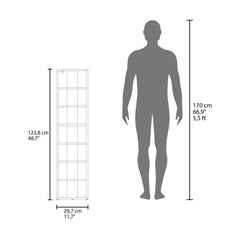 Hephaestus 48.7" Tall 8-Tier Vertical Shoe Rack, Narrow Shoe Tower for 8 Pairs, Entryway, Living Room, Bedroom